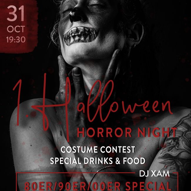 Einladungsflyer für die Halloween Horror Night